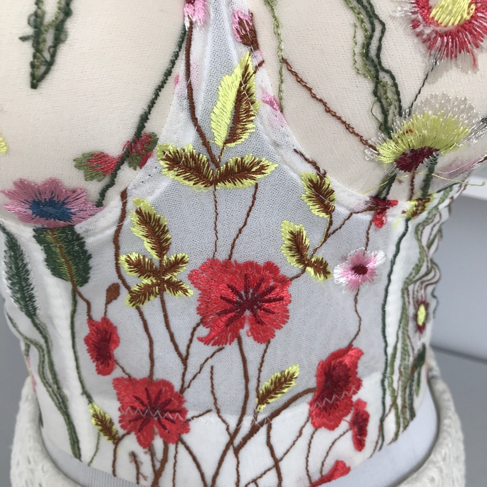 NWOT Floral Bustier - Picture 6 of 7